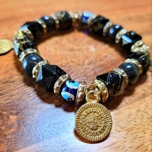 Turkish Coin Evil Eye Gypsy Bracelet